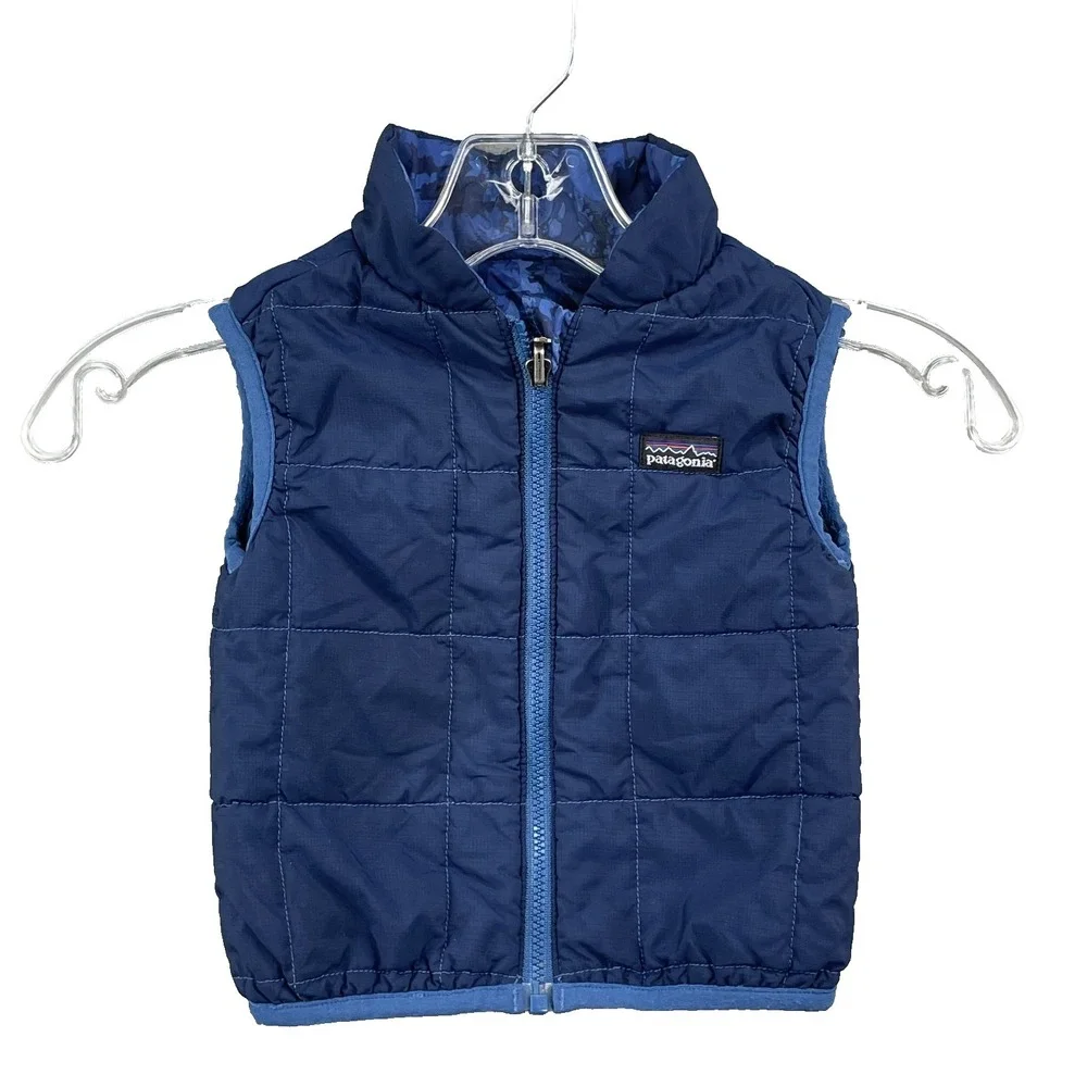Patagonia Reversible Puffer Vest Baby 12-18 Months Outdoor Hike Camp Winter Gorp